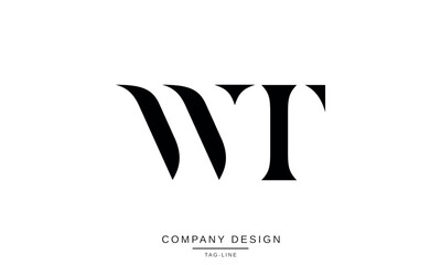 TW, WT, Abstract Letters Logo Monogram