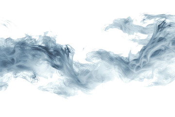 Flow snowy smoky stream, icy vapour. Realistic 3d clip art set - obrazy, fototapety, plakaty
