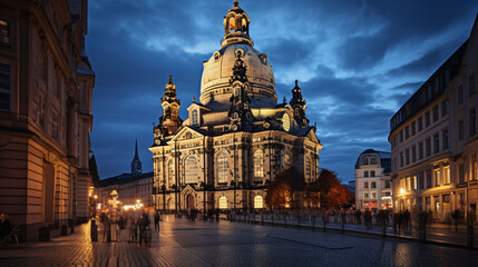 Fototapeta na wymiar Dresden Frauenkirche Lutheran church