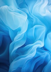Obraz premium Abstract blue background with smoke waves. Generative AI.