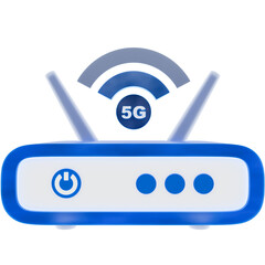 5G Router 3D Icon