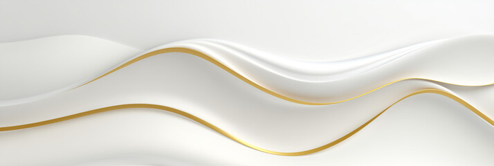 Obraz premium white background with soft texture decorated with Shiny golden lines. white gold luxury background 