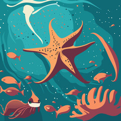 Sea world VECTOR octopus fish sea life 