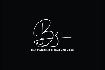  BZ initials Handwriting signature logo. BZ Hand drawn Calligraphy lettering Vector. BZ letter real estate, beauty, photography letter logo design.