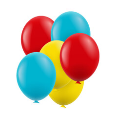 Vector illustration. Colored balloons on a white background.
