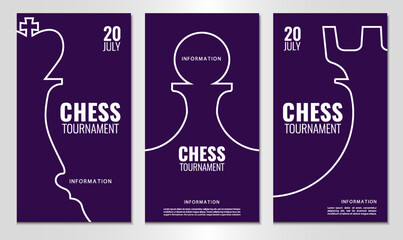 Vector illustration about chess tournament, match, game. Use as advertising, invitation, banner, poster
