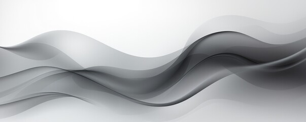 Abstract gray background with smoke waves. Generative AI.