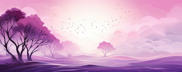 Fototapeta na wymiar Abstract purple background with tree shadows. Generative AI.