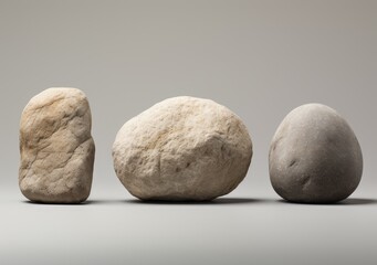 Stone accents in a studio room, lending an earthy and rustic ambiance.