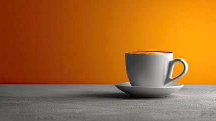 Minimalism,White and light grey Cover, a cup of coffee