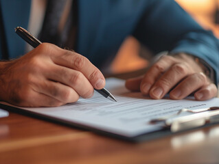 Signing the business contract