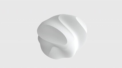 Futuristic 3D sphere with noisy turbulent surface. Morph shape in light colours with ripples and waves displacement. 3D animated background