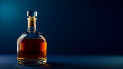 Obraz na płótnie Canvas Premium whiskey bottle without a label in studio setting