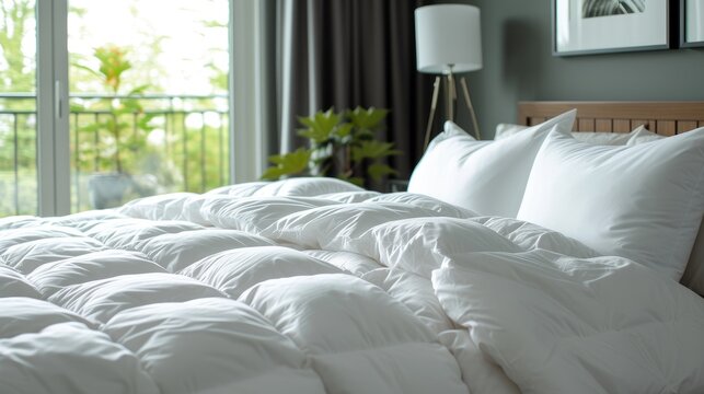 white duvet complex on hotel bed