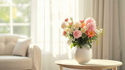 Beautiful flowers in vase