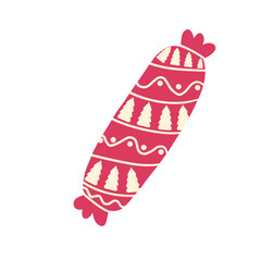 Christmas Candy Abstract Illustration. Colorful Christmas and New Year Holiday Icons Decoration Element