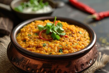Khichdi or khichri is a dish in South Asian cuisine made of rice and lentils with numerous variations