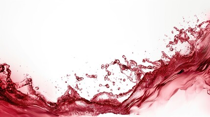 Splash of red wine on white background