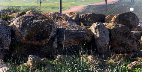 Stones of Byzantine monuments in the central region of Jordan