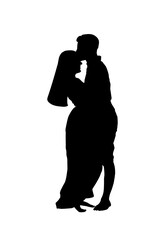 romantic couple vector illustration of a silhouette of a loving couple