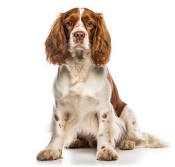 Regal English Cocker Spaniel Seated Elegantly - Purebred Canine Portrait - Generative AI