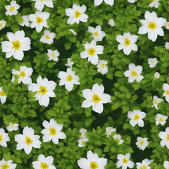 green and white flower pattern