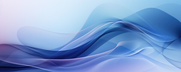 Naklejka premium Abstract blue background with smoke waves. Generative AI.