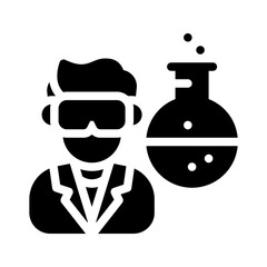 scientist glyph icon