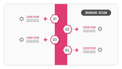 Four steps timeline infographic design