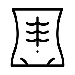 abdominals line icon