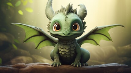 Little cute dragon, illustrated in a way suitable for children. --ar 16:9 --v 5.2 Job ID: feafaf3c-5088-4f3e-8690-452ed39a9469