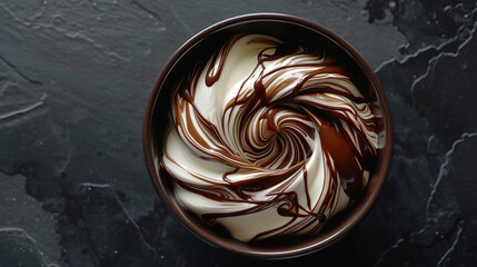 Bowl of hazelnut cream chocolate
