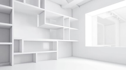 realistic empty living and dining room with designer interior