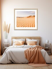 Sunlit Sand Dunes: Radiant Bohemian Desert Vibes Landscape Poster