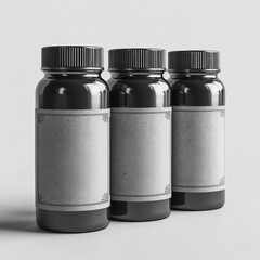 Supplement bottles, mockup, packaging design, 