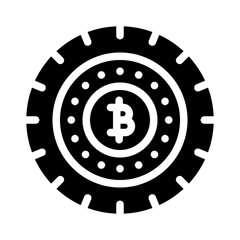 bitcoin glyph icon