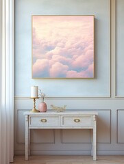Dreamy Pastel Cloudscapes Canvas Print � Dusk Sky and Golden Hour Art