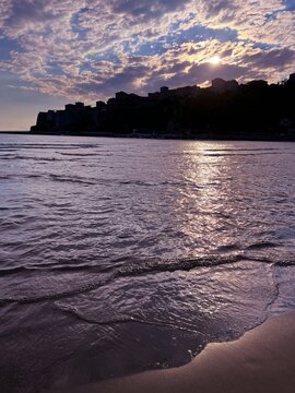 sunset on the sea