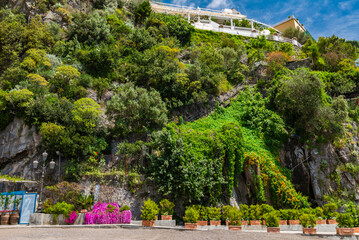 The city of Positano, on the Amalfi coast, Italy