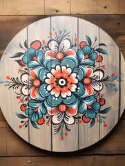 Rustic Farmhouse Vibes: Hand-Drawn Mandala Patterns in a Country Landscape Painting