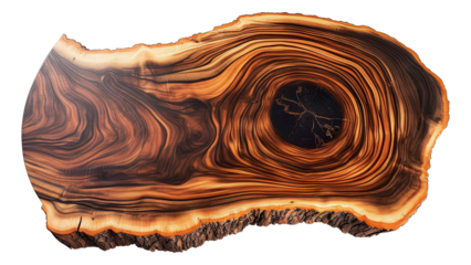 Handcrafted Wooden Coffee Table , Artisan wooden coffee table with natural patterns illustration PNG element cut out transparent isolated on white background ,PNG file ,artwork graphic design.

