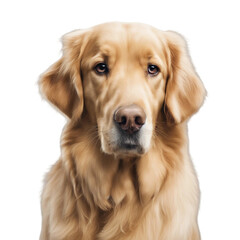 a Golden retriever dog on a transparent background