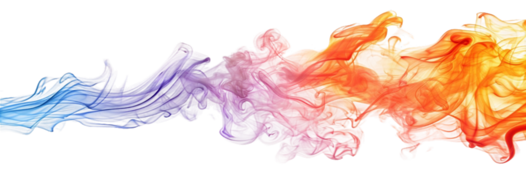 Fire Rainbow, transparent background, isolated image, generative AI