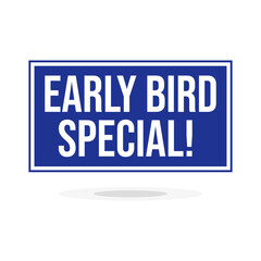Early bird special offers discount products shop icon label banner design vector