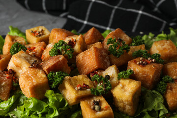 Fried tofu, tasty and delicious fried food