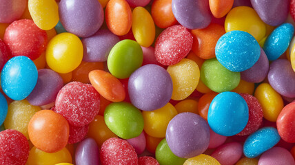 Fototapeta na wymiar Food background made of multi-colored candies.