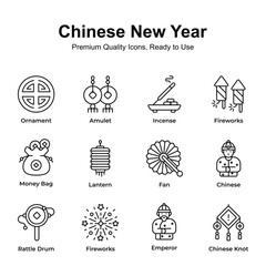 Grab this amazing and unique chinese new year icon set, ready to use in websites and mobile apps