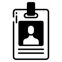 Fototapeta premium ID glyph and line vector illustration