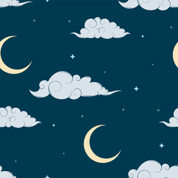 moon and clouds