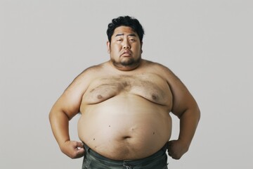 太って体重に困っている日本人男性（デブ・肥満・オーバーサイズ）